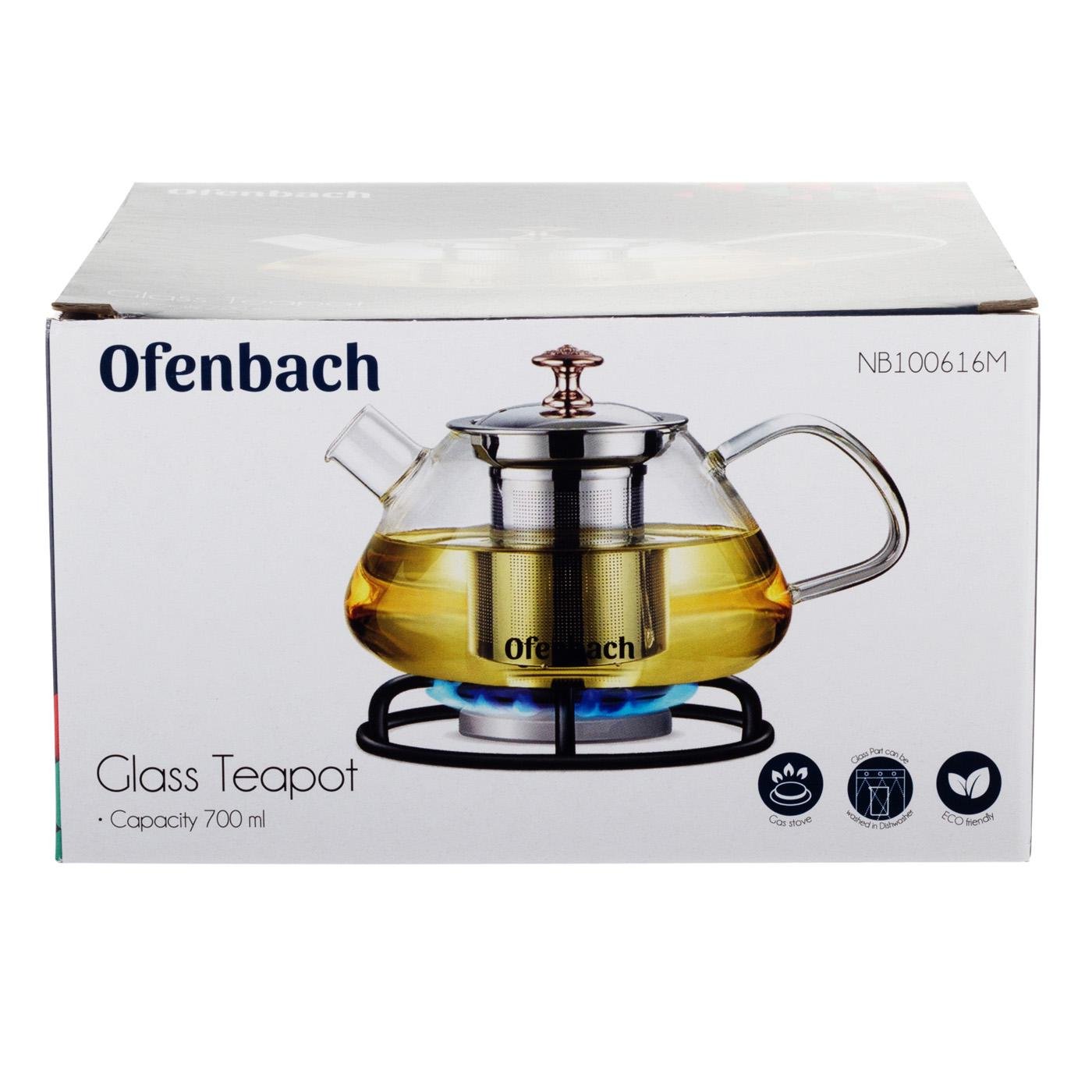 Заварочный чайник со съемным ситечком Ofenbach KM-100616М из термостойкого стекла 700 мл Прозрачный (150-84-100616М) - фото 6 Заварочный чайник со съемным ситечком Ofenbach KM-100616М из термостойкого стекла 700 мл Прозрачный (150-84-100616М) - фото 6
