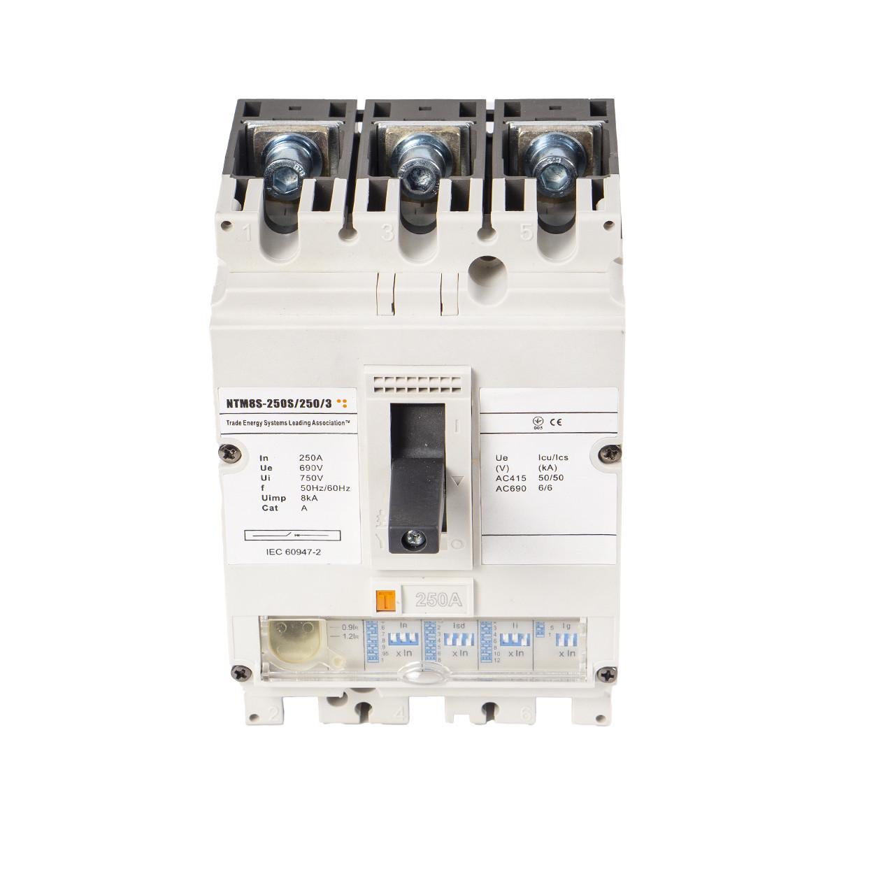 Автоматический выключатель в литом корпусе TESLA MCCB NTM8S-250S/250/3 (196) - фото 4 Автоматический выключатель в литом корпусе TESLA MCCB NTM8S-250S/250/3 (196) - фото 4