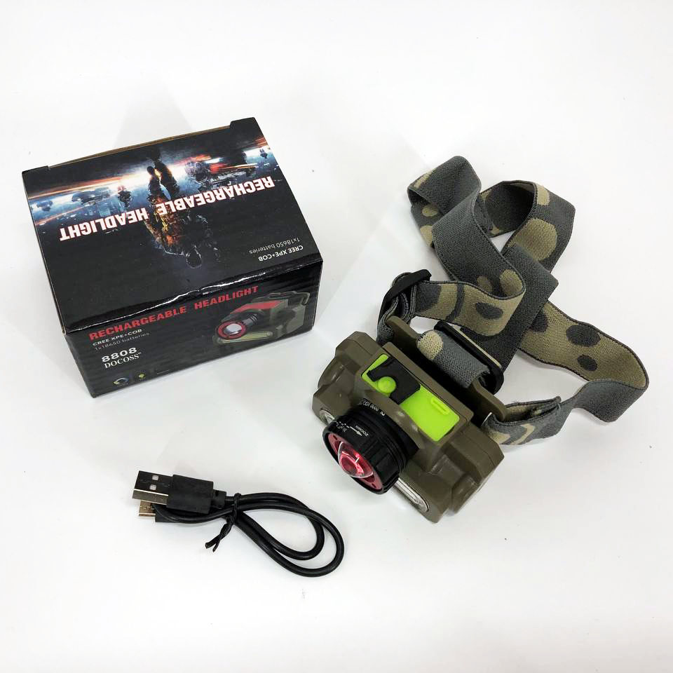 Фонарь налобный 8808/6908-XPE+COB встроенный аккумулятор - фото 4 Фонарь налобный 8808/6908-XPE+COB встроенный аккумулятор - фото 4