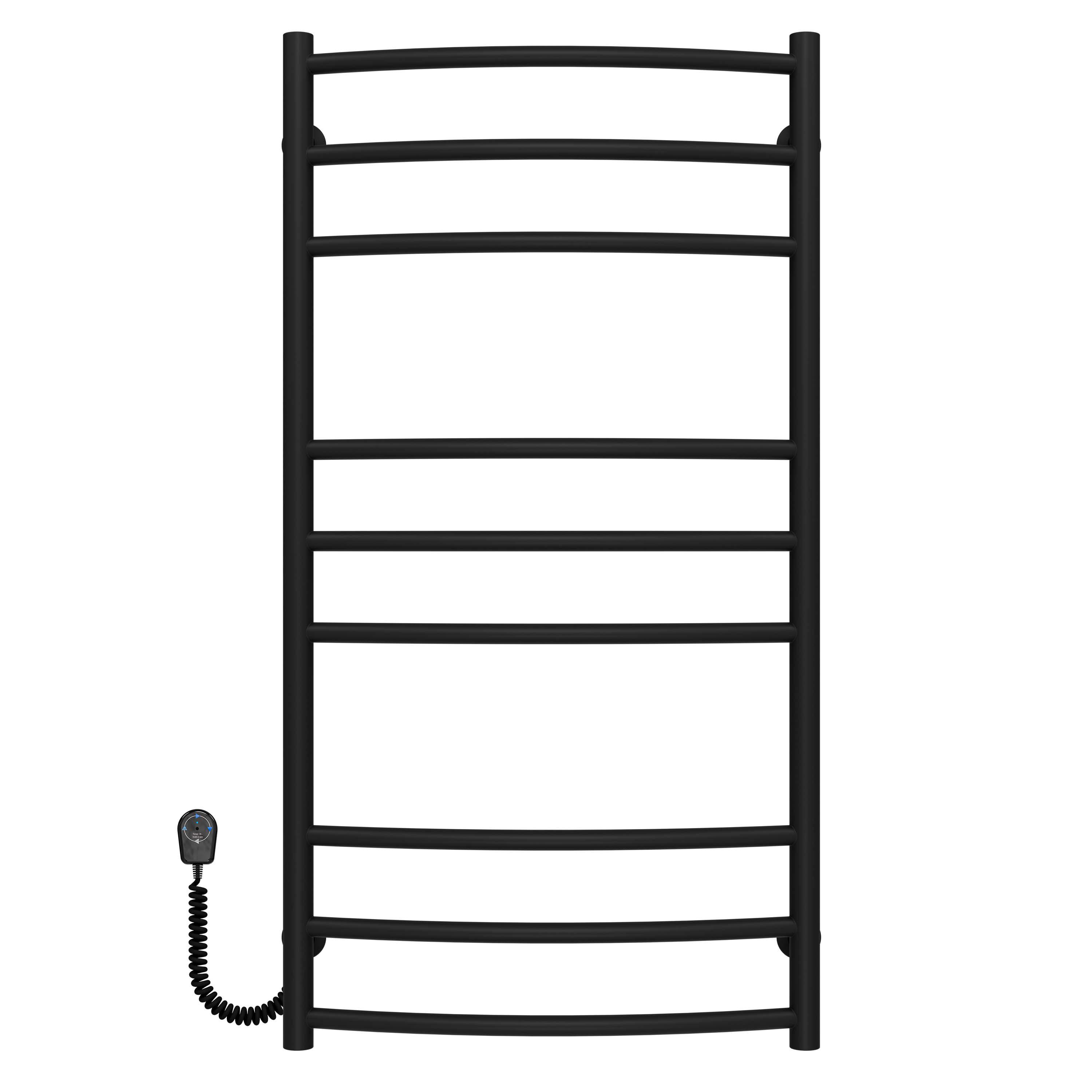 Полотенцесушитель электрический Deffi Классик Элит П9 EF16 левое подключение нержавеющая сталь 500х1000 мм Черный (C.KE.100.50.9.EBL5)