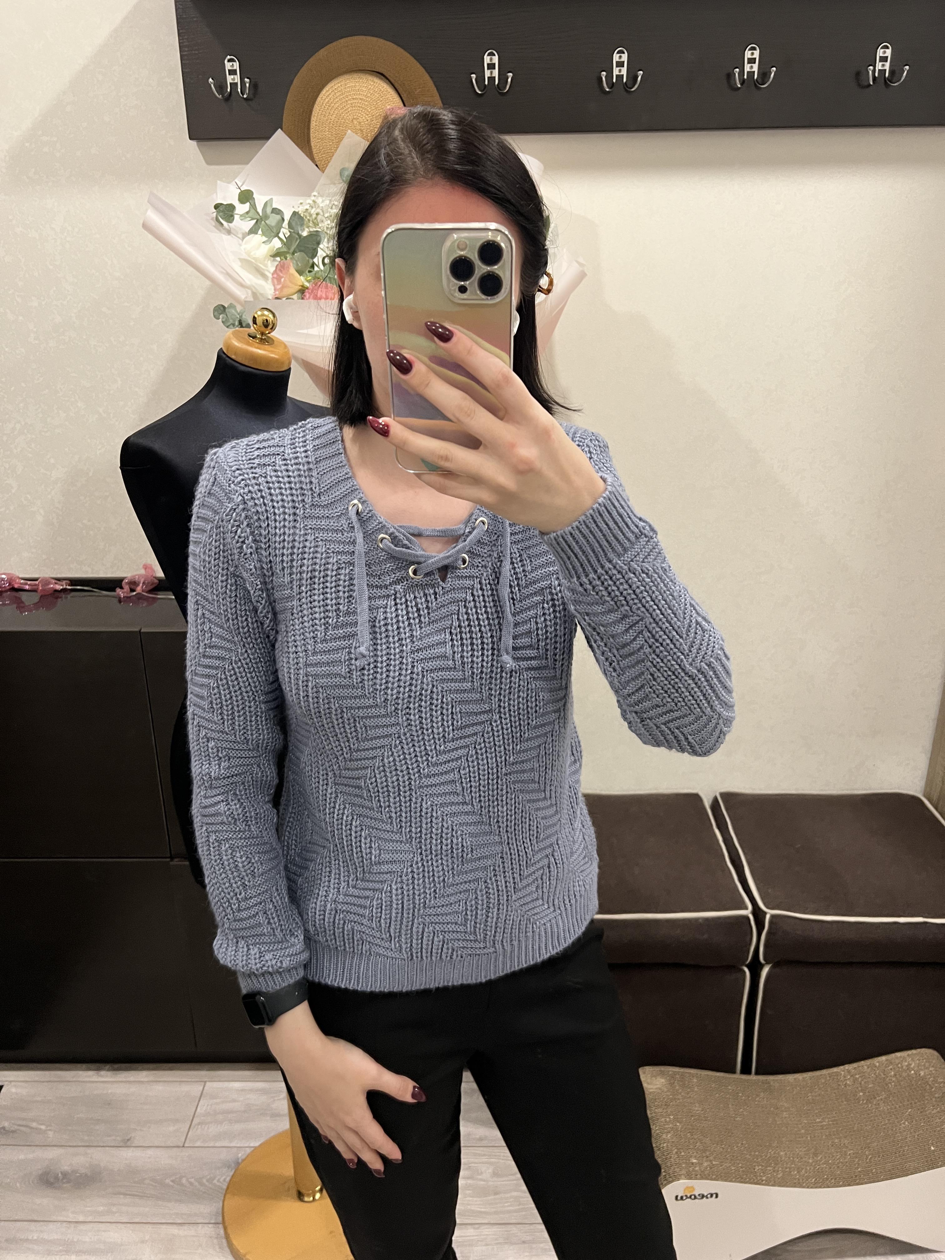 Светр жіночий Historia Club L Пастельно-синій (1047540) - фото 4 Светр жіночий Historia Club L Пастельно-синій (1047540) - фото 4