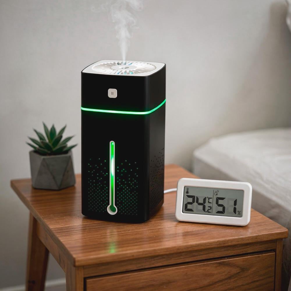 Комплект зволожувача повітря LOSSO H-40 з електронним термогігрометром LOSSO TG-02 (564339369) - фото 5