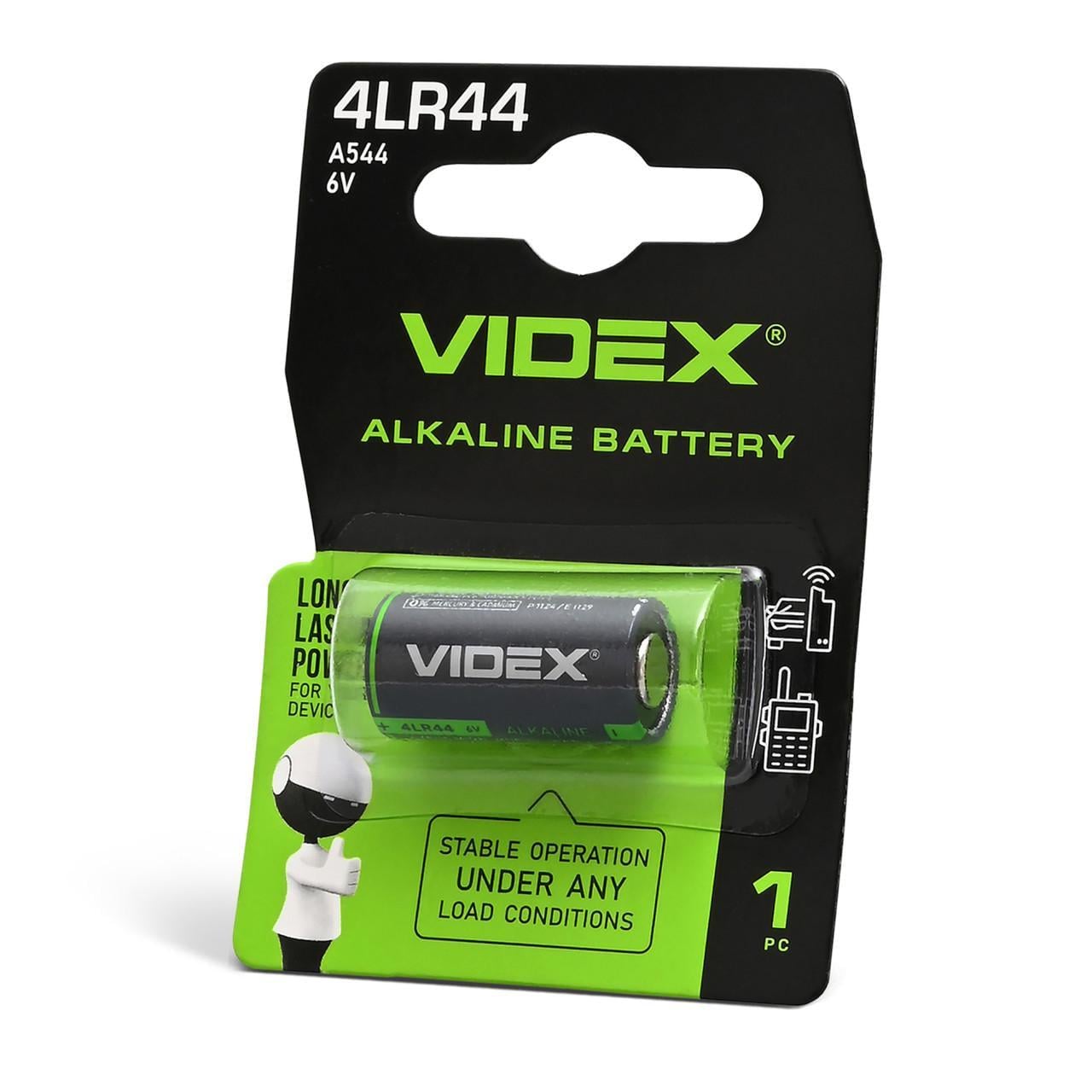Батарейки LR44 Videx лужна 6V (2881183946)