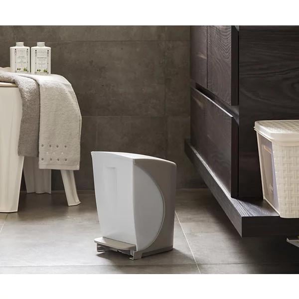 Контейнер для мусора Bauletto 19x25x30,6 см 6,5 л Бело-коричневый (4006) - фото 3