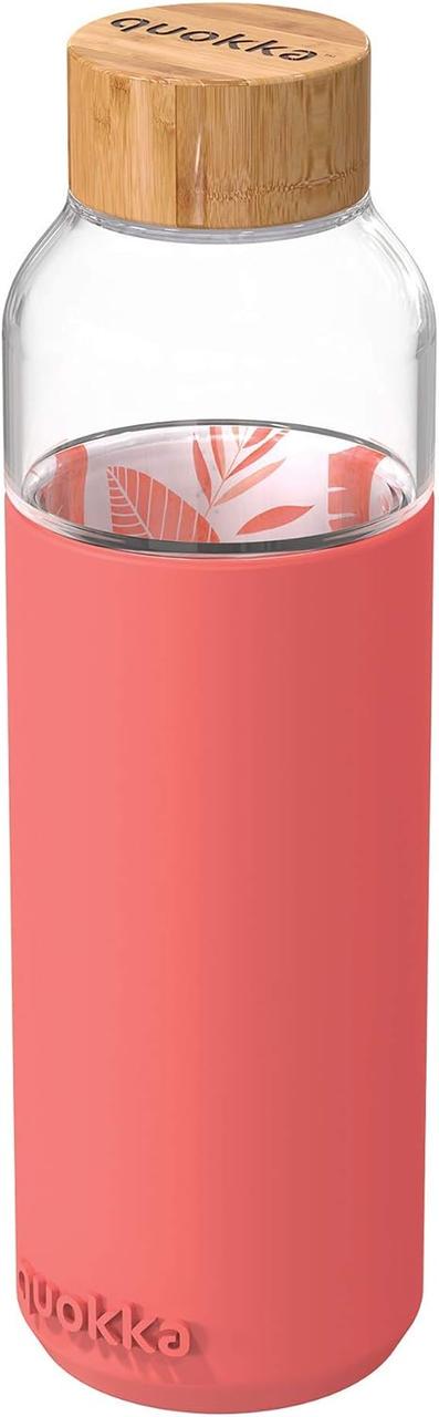 Бутылка для воды Quokka Pink Botanical 660 мл 7x7x23,5 см Розовый (28431615)