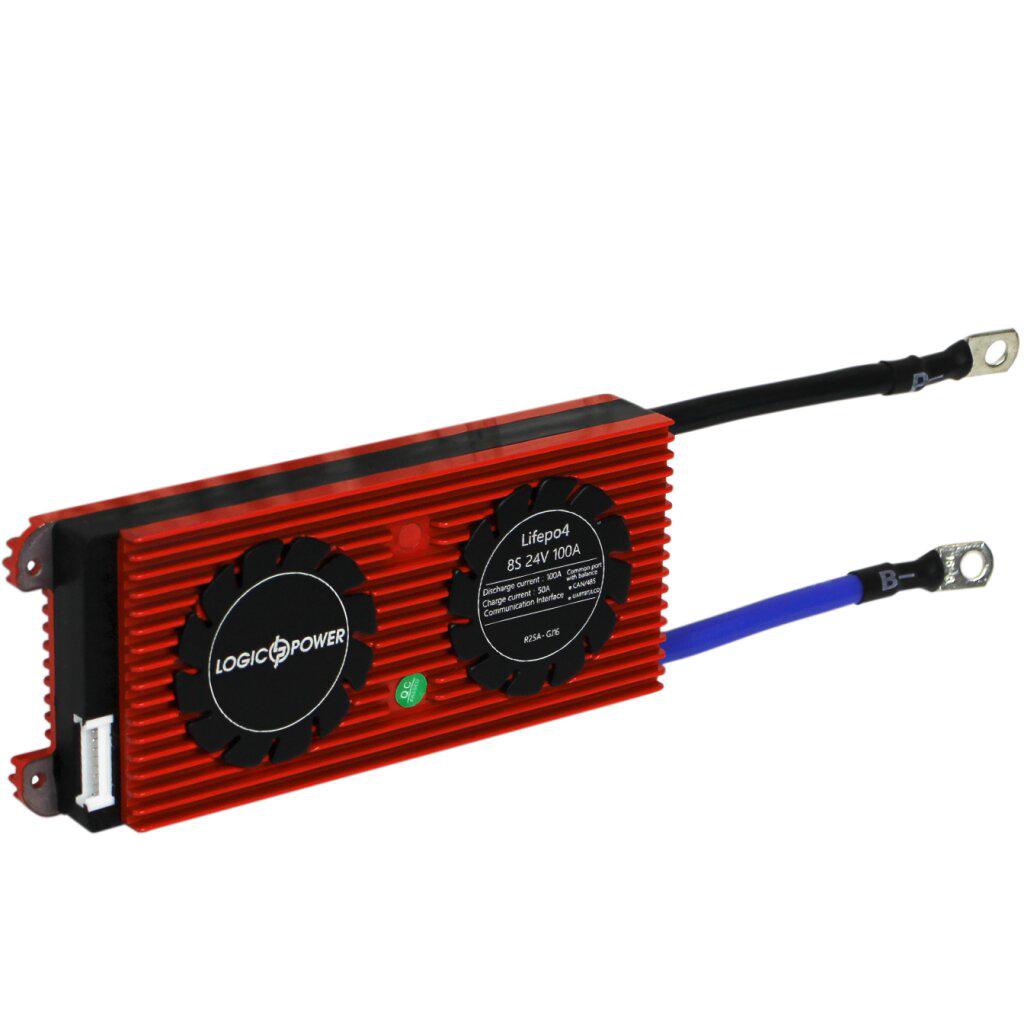 Плата BMS 24V 8S LiFePO4 LogicPower 100A Dis 50A Ch Smart з балансуванням (616859) - фото 2