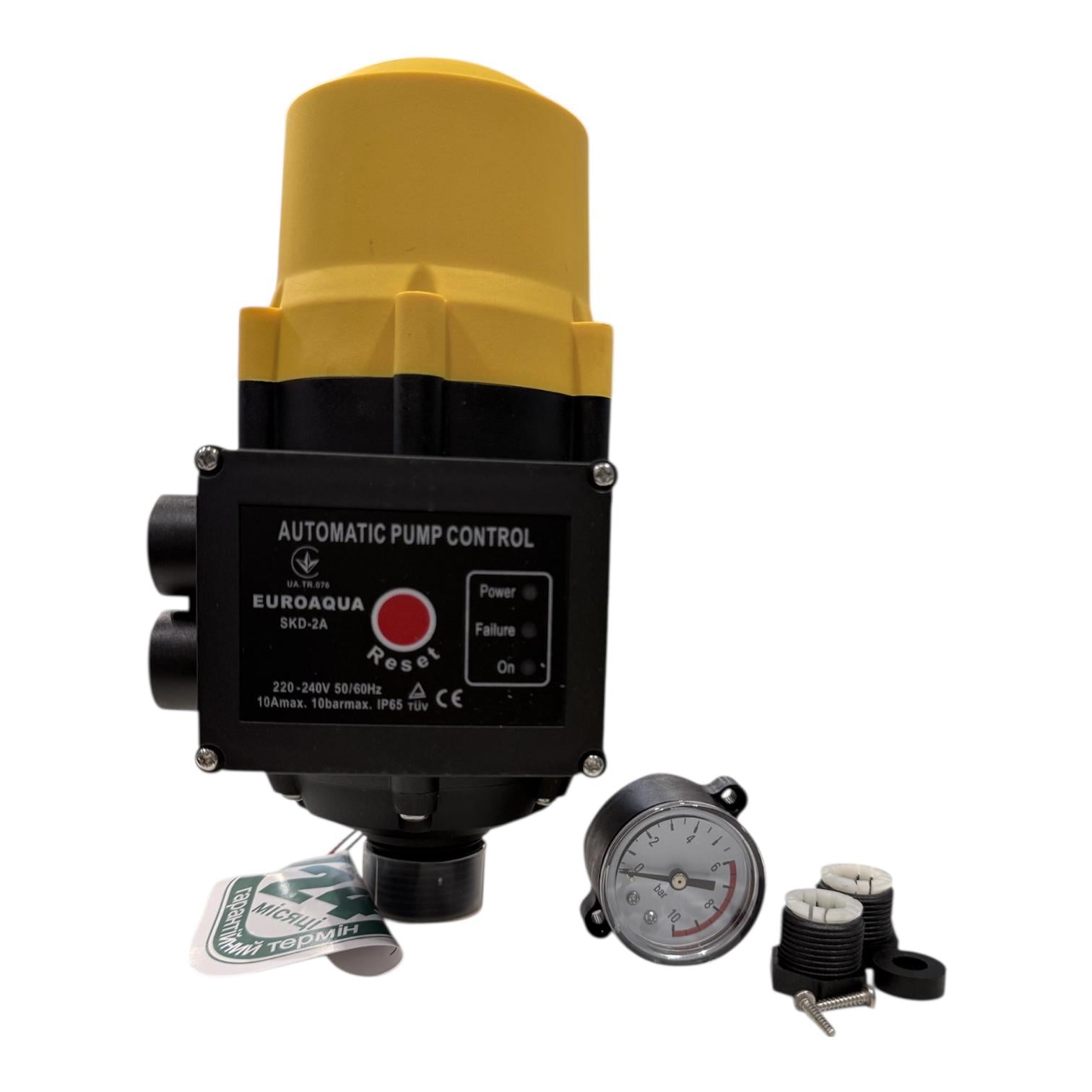 Контроллер давления Euroaqua SKD-2А/DSK-2.1P с манометром 1,1 kw (00-00009022)