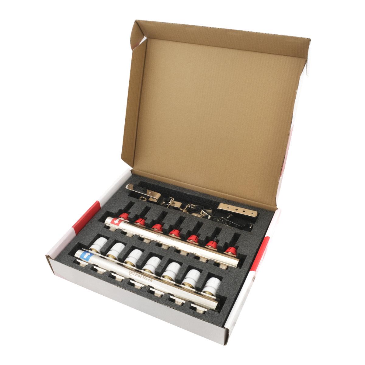 Коллектор Polmark 1x3/4 7 выходов с термоклапанами и расходомерами PBMF107 - фото 3