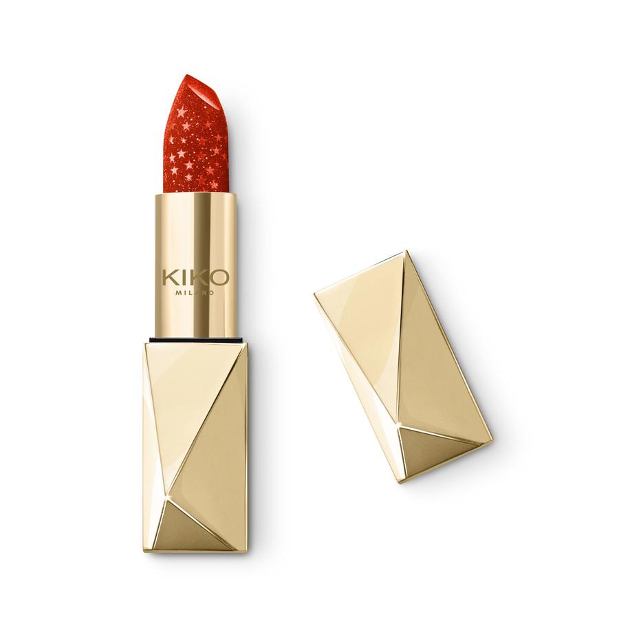 Помада Holiday Gems Diamond Dust Lipstick Kiko Milano 03 огненный бриллиант