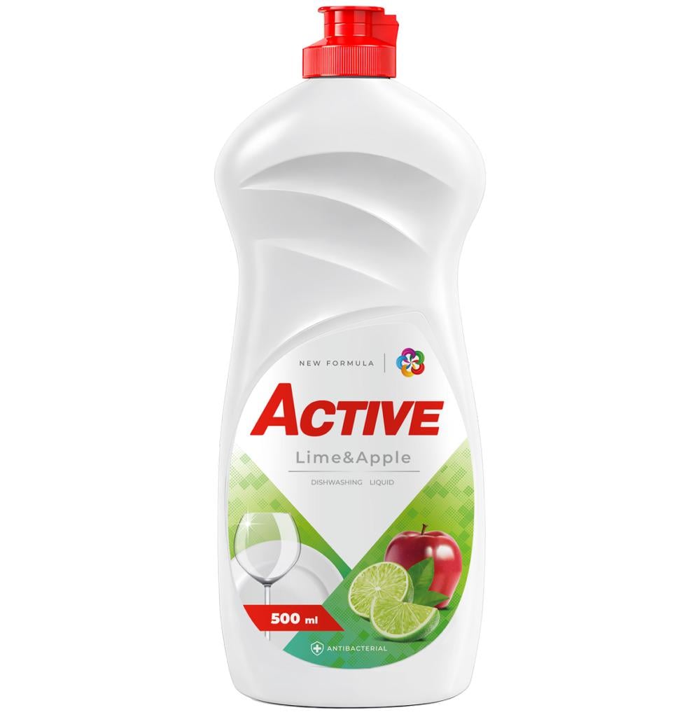 Гель для мытья посуды Active Лайм/Яблоко 500 мл (hx-47495)