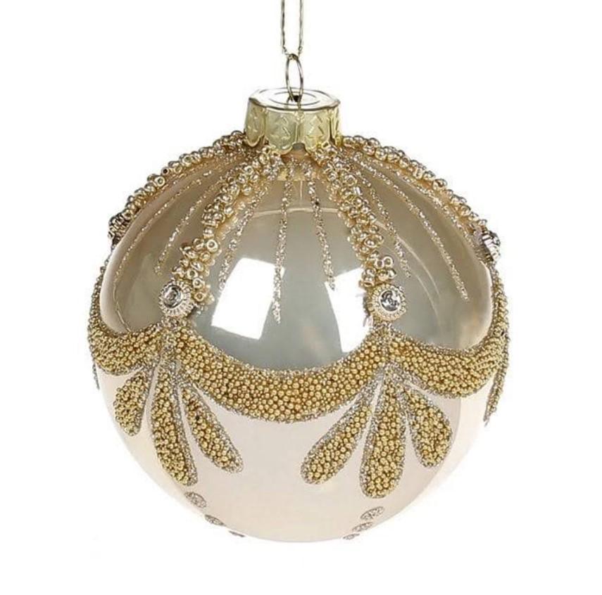 Набор шариков стеклянных 8 см 6 шт. (12903)