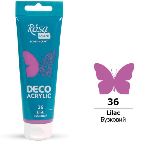 Акрилова фарба для декору ROSA Talent 36 75 мл Бузковий матовий (322236) - фото 1 Акрилова фарба для декору ROSA Talent 36 75 мл Бузковий матовий (322236) - фото 1