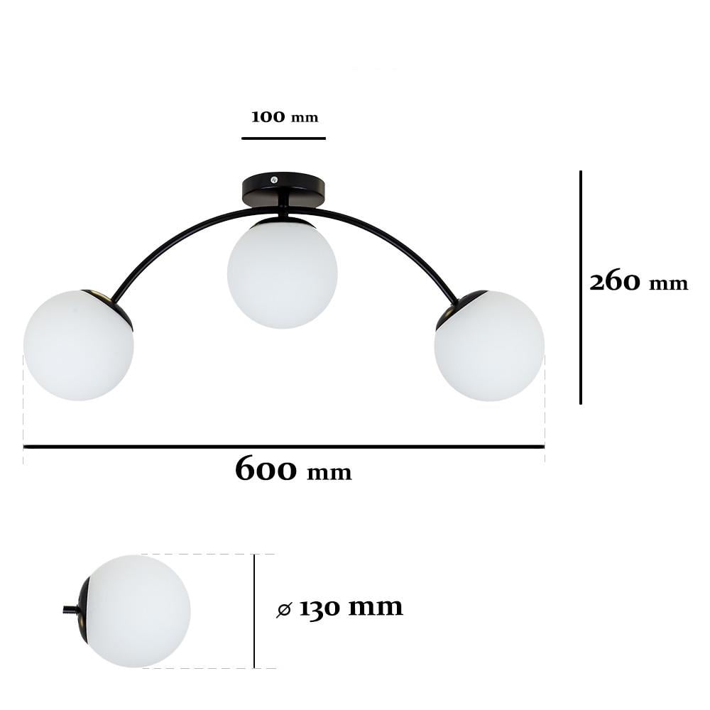 Люстра 7529907-3 bk/Wh Черный/Белый (lvs4765) - фото 2