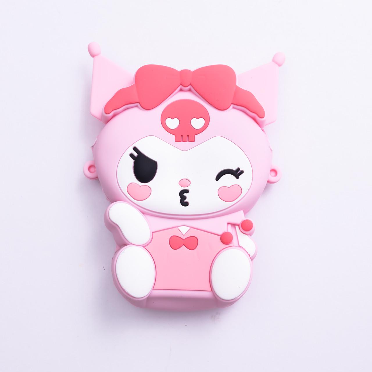 Дитяча сумочка Kuromi силіконова на блискавці 15х10х3 см Рожевий (HP-55-6P) - фото 2 Дитяча сумочка Kuromi силіконова на блискавці 15х10х3 см Рожевий (HP-55-6P) - фото 2