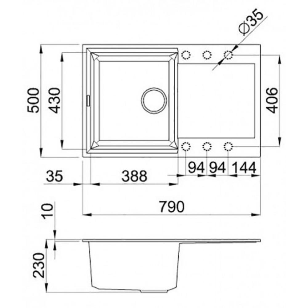Мойка кухонная Grant Level Белый (Level01) - фото 2 Мойка кухонная Grant Level Белый (Level01) - фото 2