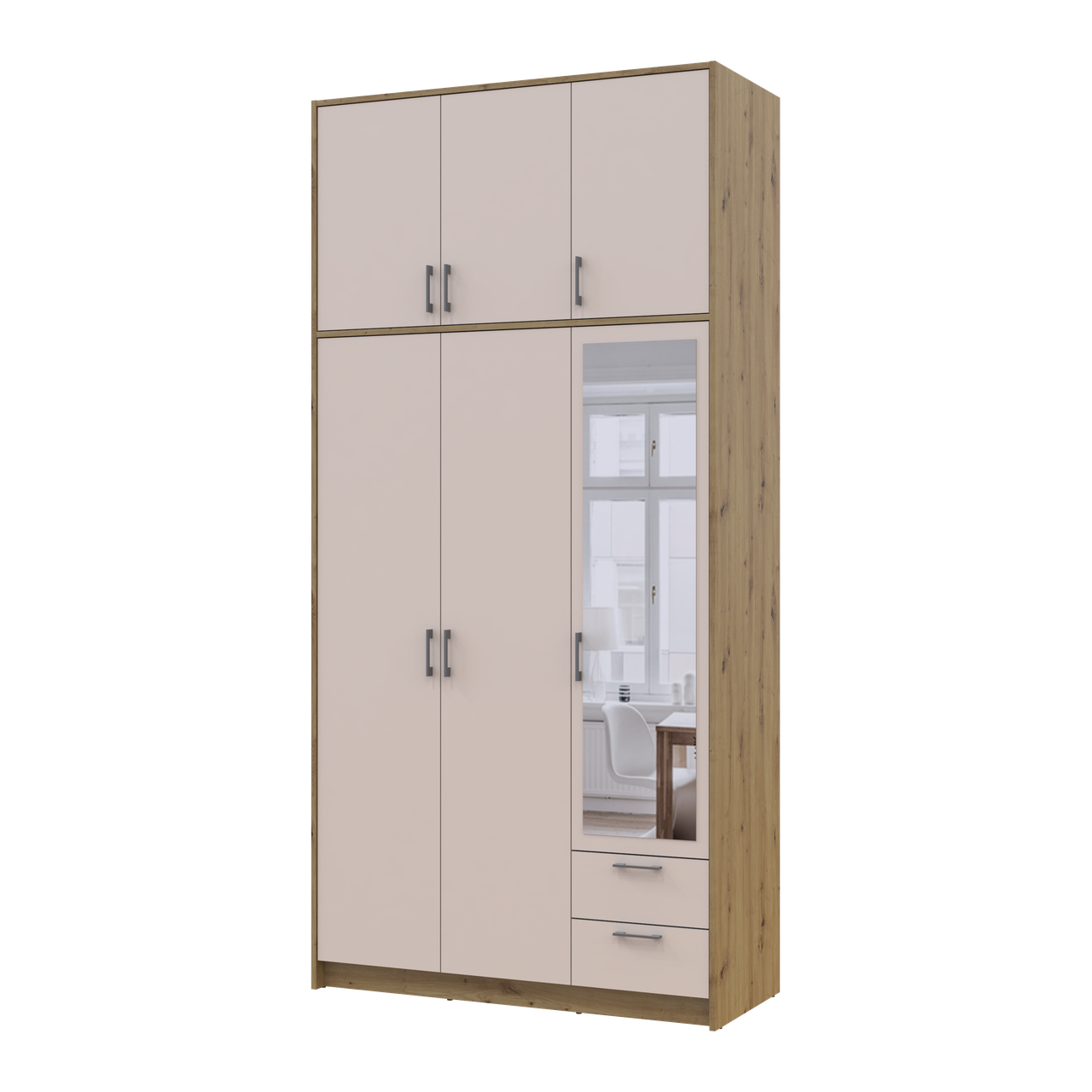 Антресоль висока Doros Ронді 3 ДСП 121х52х65 см Дуб Артізан/Кашемір (41516183) - фото 7 Антресоль висока Doros Ронді 3 ДСП 121х52х65 см Дуб Артізан/Кашемір (41516183) - фото 7