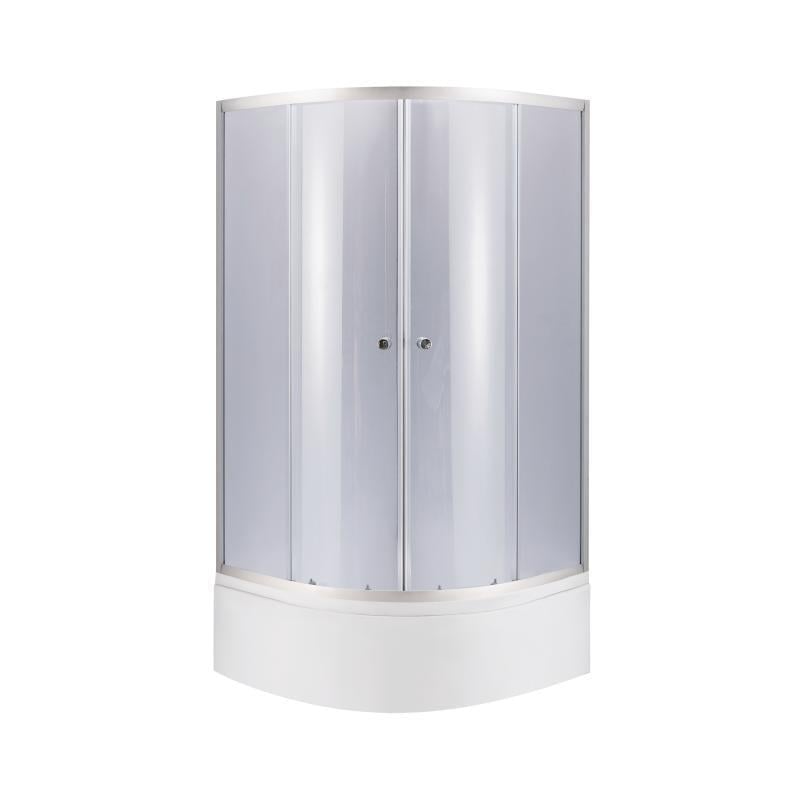 Душова кабіна Lidz Latwa SC80x80.SAT.HIGH.GR нанапівкругла із душовим піддоном Kapielka ST 80x80x41 см (25087445)