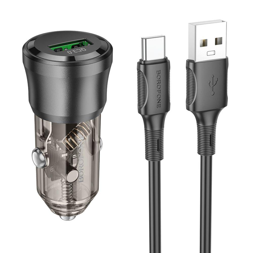 Зарядний пристрій автомобільний Borofone BZ23 1USB QC18W+Type-C (28213004)