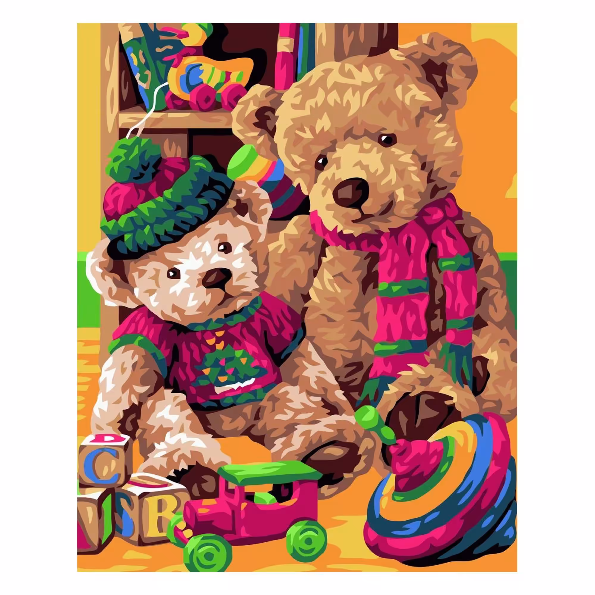 Картина по номерам Strateg Любимые игрушки 30x40 см без коробки (SR-SV-0082)