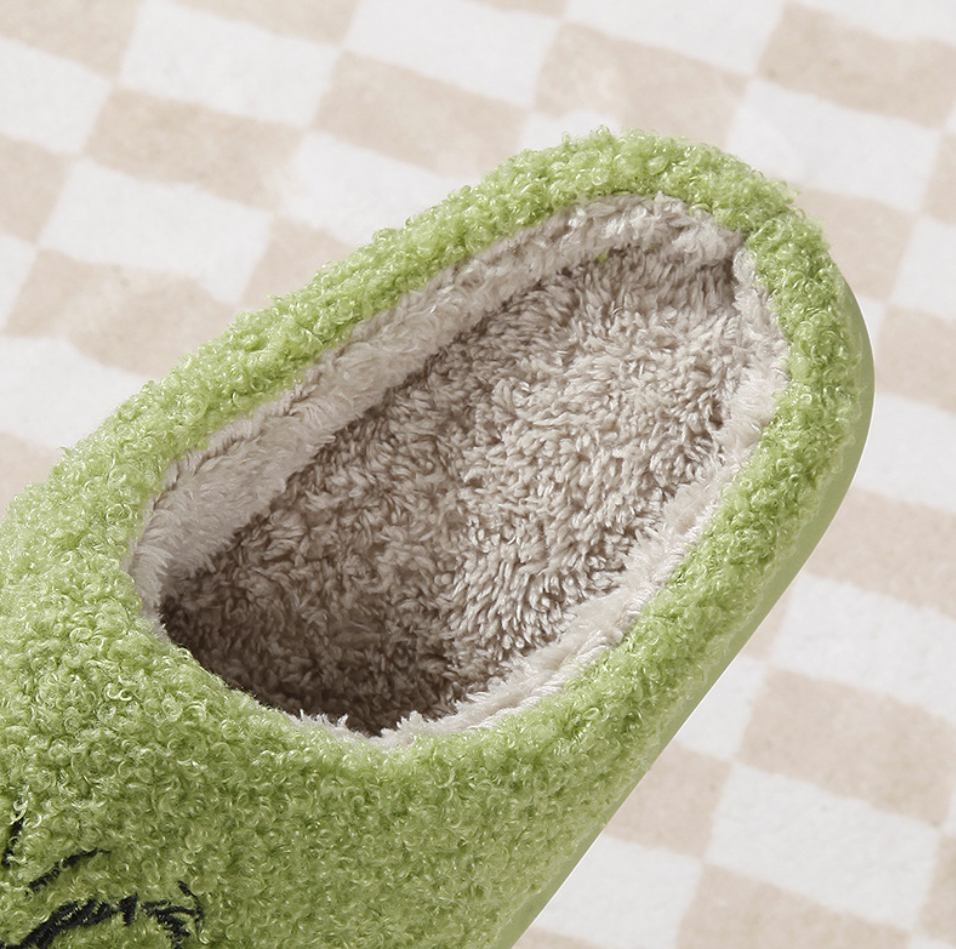 Домашние тапочки Гринч рождественские плюшевые р. 40 Зеленый (ГРт5А) - фото 6