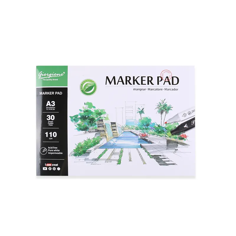 Скетчбук для скетчинга и зарисовок A3 110 г/м² 30 листов (JH-HB03-A3)