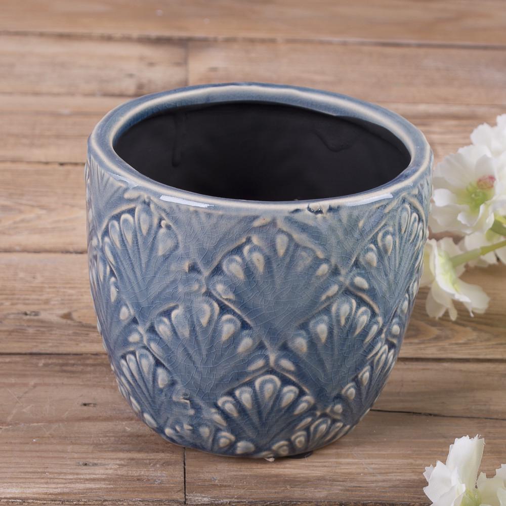 Вазон Мушля Голубой (4513)