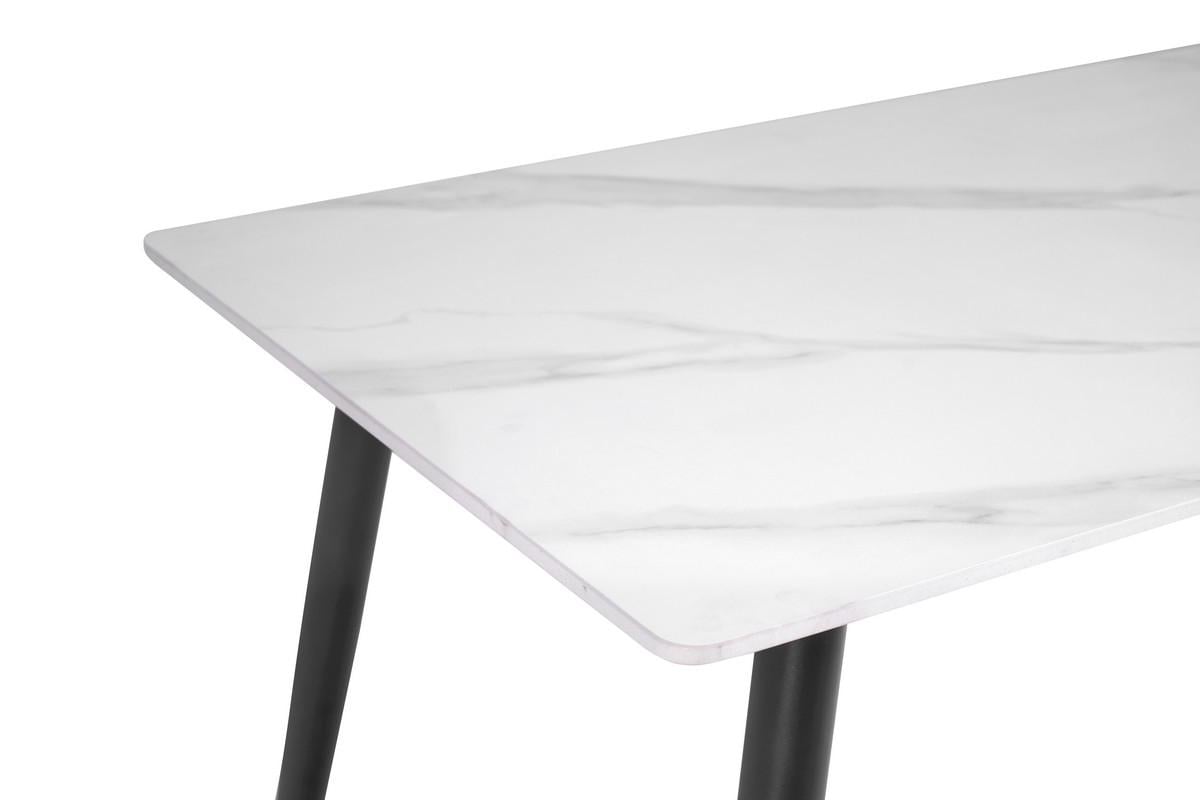 Стол обеденный керамический Ветро 1300х700х750 мм Мраморно бело/черный (TМ-100) - фото 2 Стол обеденный керамический Ветро 1300х700х750 мм Мраморно бело/черный (TМ-100) - фото 2