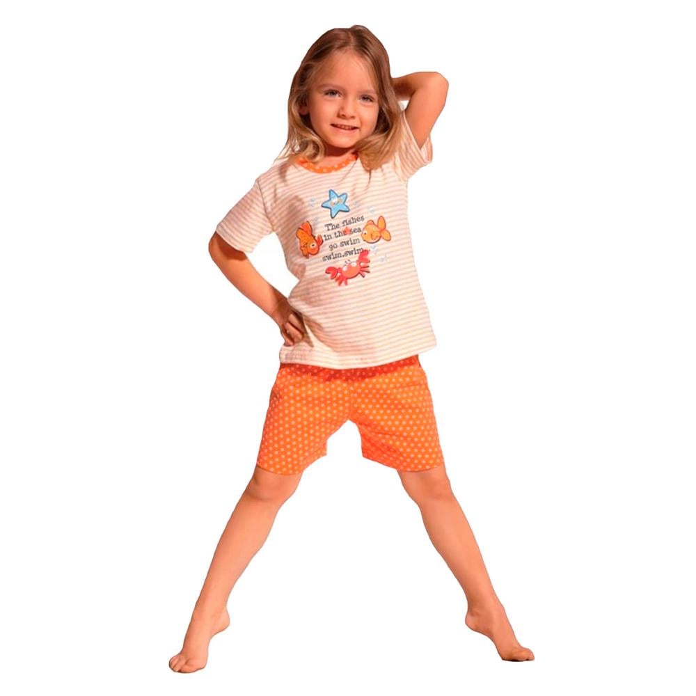 Комплект домашній для дівчинки Cornette 110-116 Orange (787/30 Swim)