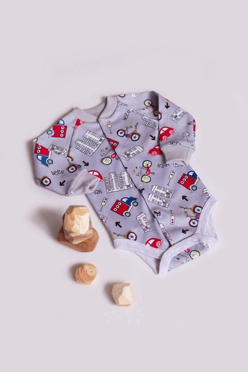 Боди с длинным рукавом интерлок Лондон 62 см (2678724404)