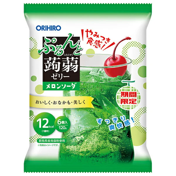 Конняку-желе низкокалорийное ORIHIRO Purunto Konjac Jelly Содовая с дыней 120 г
