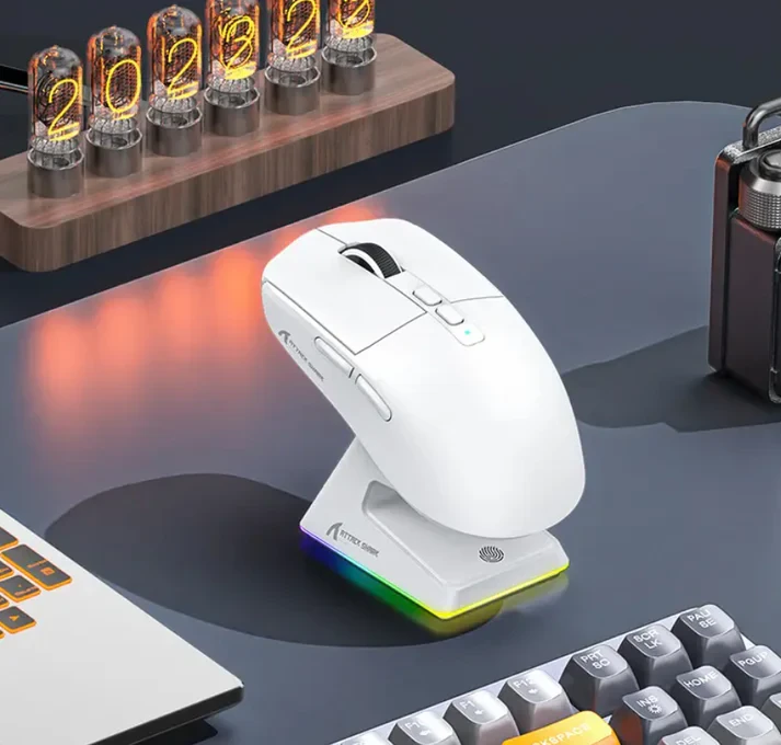 Компьютерная мышь attack shark X6 с зарядной станцией White (2222809411) - фото 4 Компьютерная мышь attack shark X6 с зарядной станцией White (2222809411) - фото 4