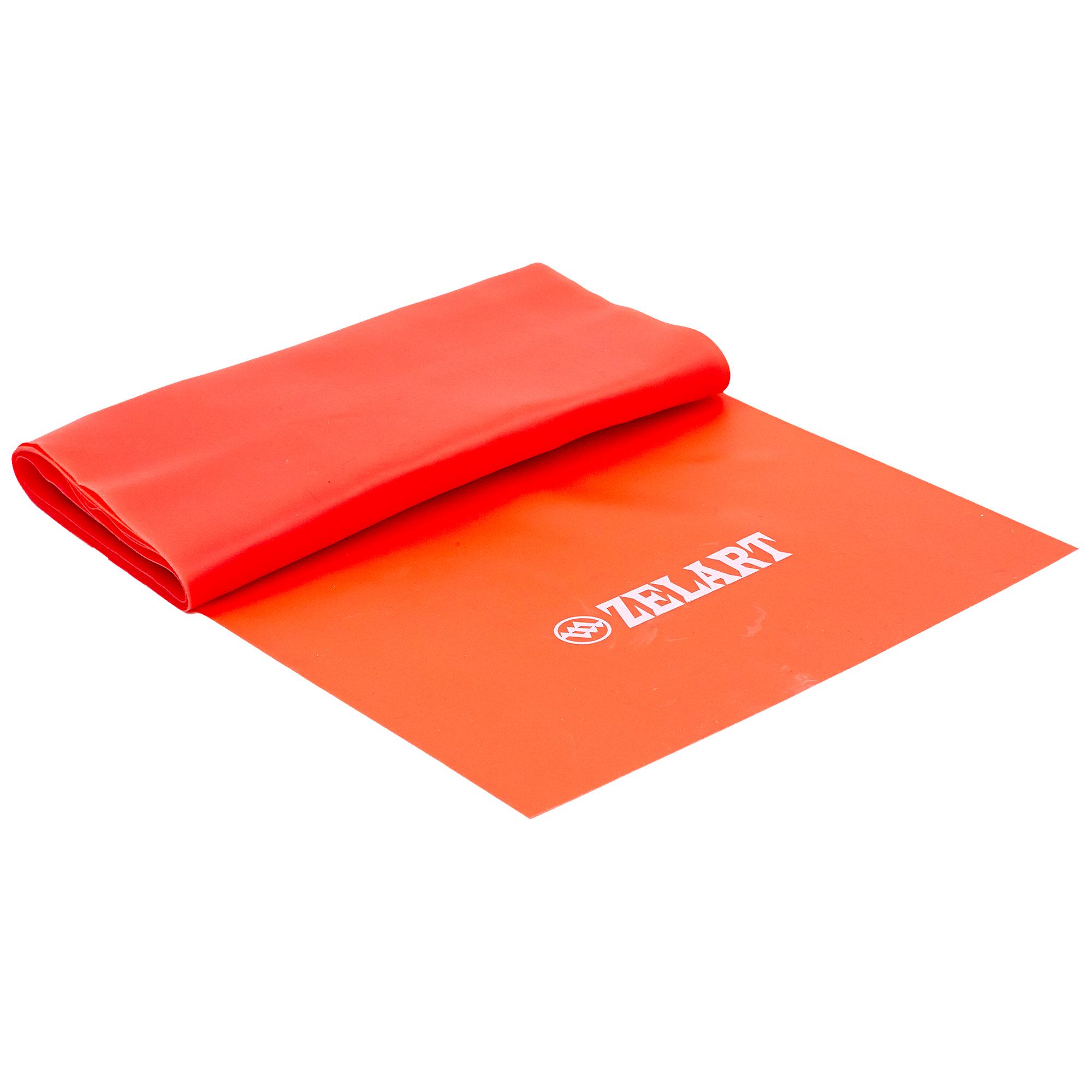 Лента эластичная для фитнеса и йоги Zelart FI-6306-1_2 Каралловый (178220)