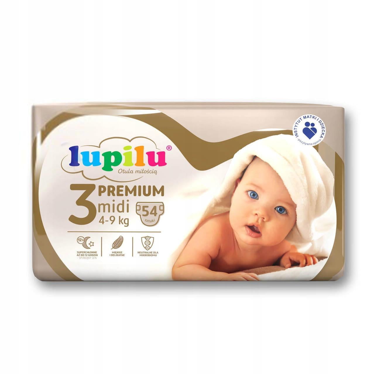 Подгузники Lupilu Premium Midi 3 4-9 кг 54 шт. (LP3-54)