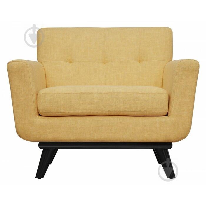 Мягкое кресло на деревянном каркасе JecksonLoft Шабу Горчичный 0203