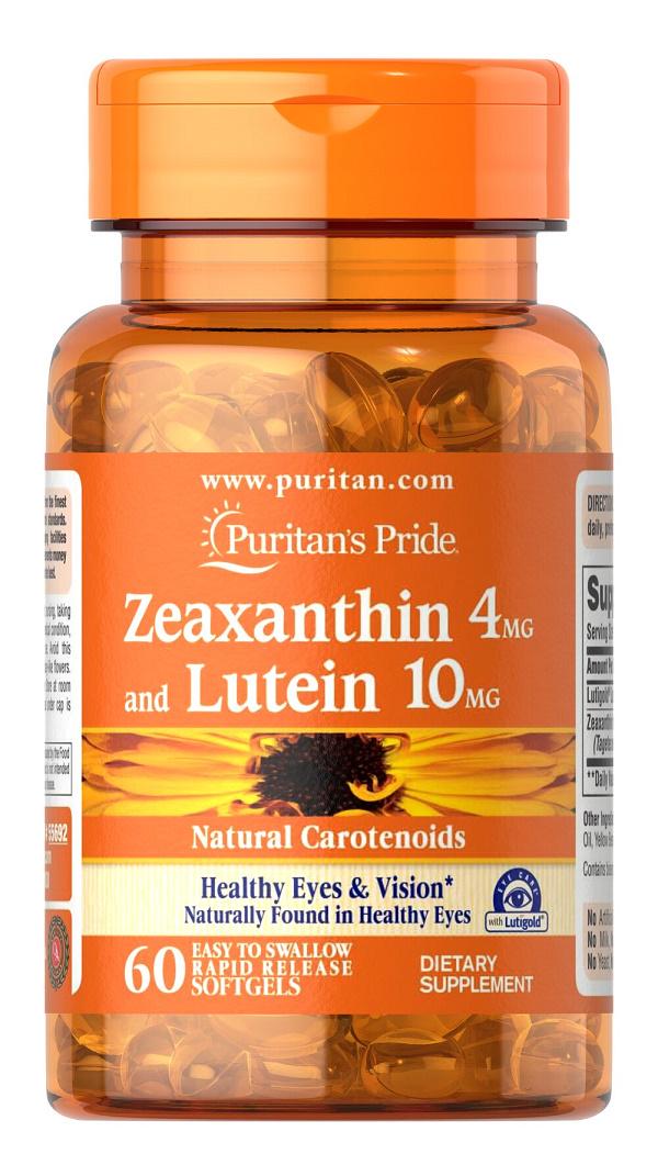 Лютеин Puritan's Pride Zeaxanthin 4 mg with Lutein 10 mg 60 caps