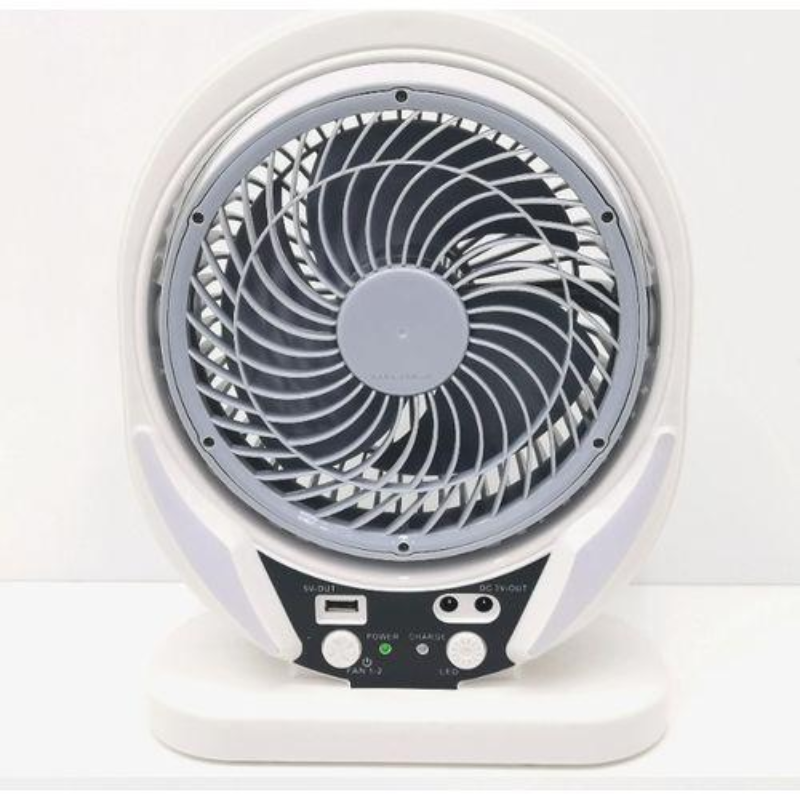 Вентилятор портативний 606 із сонячною панеллю 2 швидкості USB 6" 6 Вт 3,2V 4000 мАг 4в1 (2620348554) - фото 6