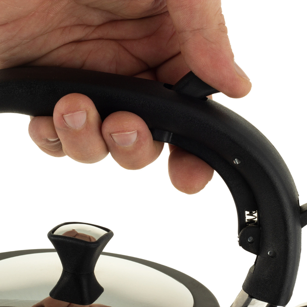 Чайник со свистком и ручкой с покрытием soft touch Kamille KM-0858 из нержавеющей стали 3 л Черный (150-84-0858) - фото 6 Чайник со свистком и ручкой с покрытием soft touch Kamille KM-0858 из нержавеющей стали 3 л Черный (150-84-0858) - фото 6