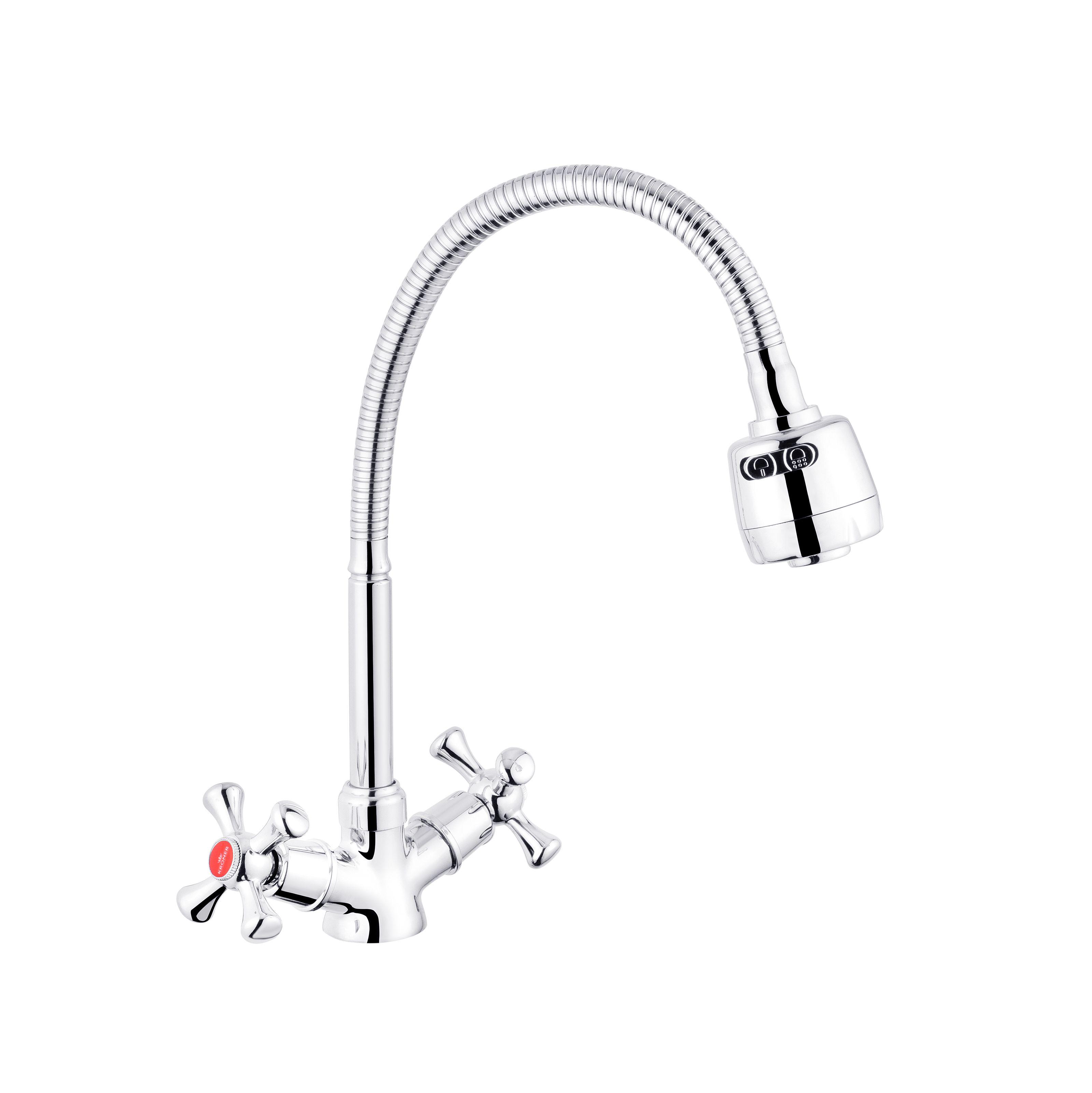 Смеситель для кухни KRONER Rhein-C030-1 CV023573 с гибким изливом Хром (137646)