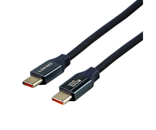 Кабель Data LDNIO LC441c Type-C to Type-C 100W Gray