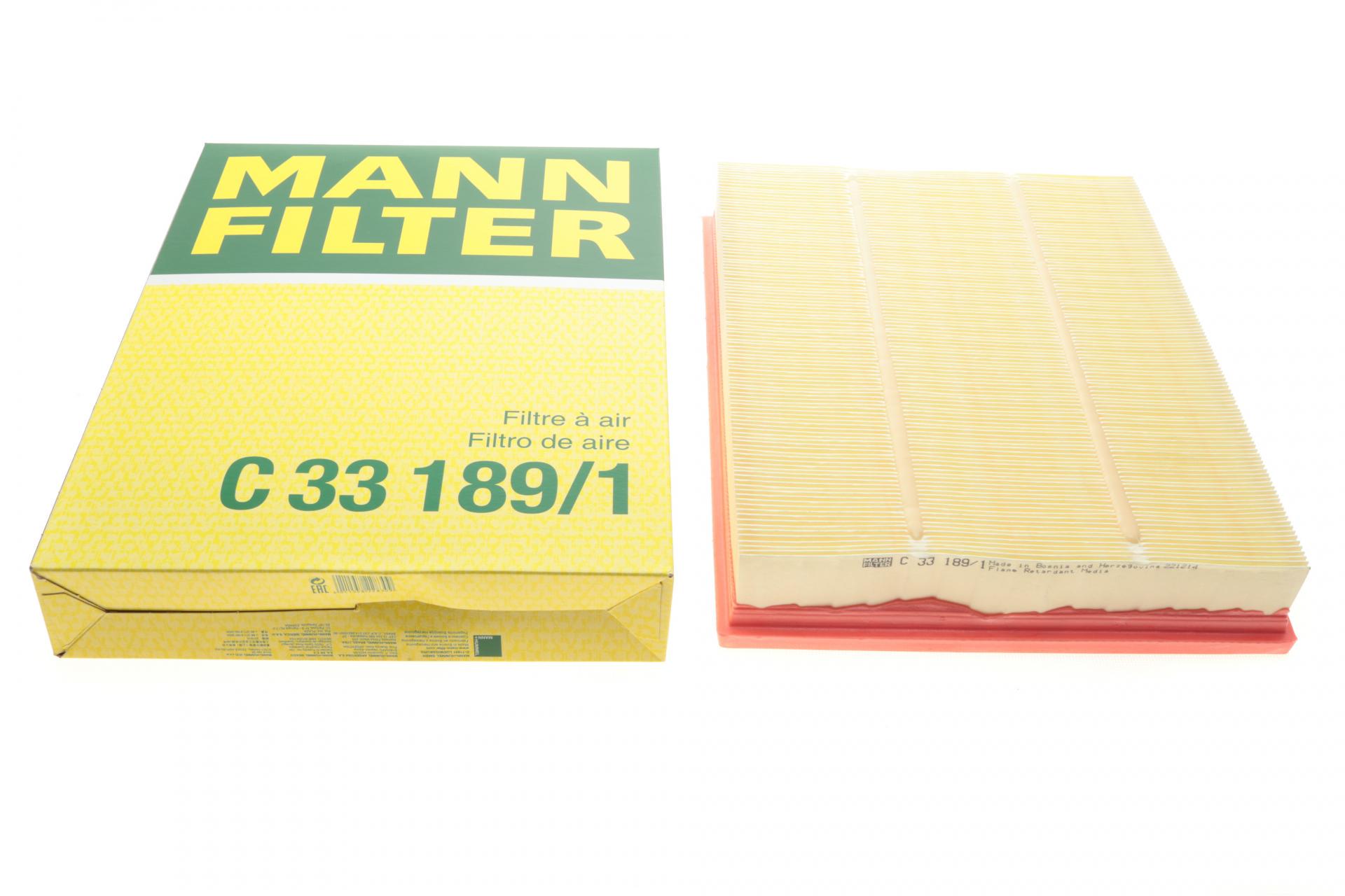 Фильтр воздушный Mann-Filter для Opel Vectra C 1,8-2,2 16V/2,0-2,2DTI/1,9CDTI/3,0-3,2 02-09/Fiat Croma 1,9JTD/2,2 05 (C 33 189/1)