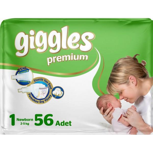 Подгузники Giggles Premium Newborn 1 2-5 кг 56 шт. (201624)