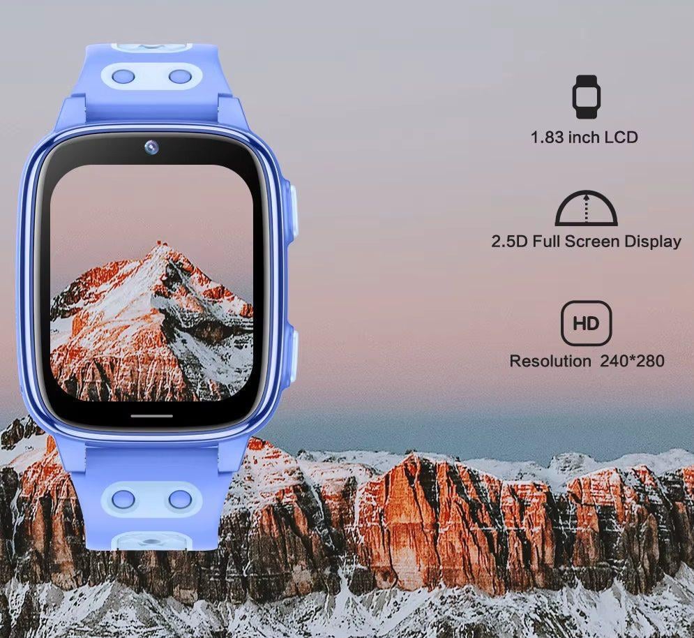 Розумний годинник-телефон для дітей 4G Lemfo D57 з SIM-картою, GPS геолокацією, відеозв'язком та кнопкою SOS Фіолетовий (757874678) - фото 11