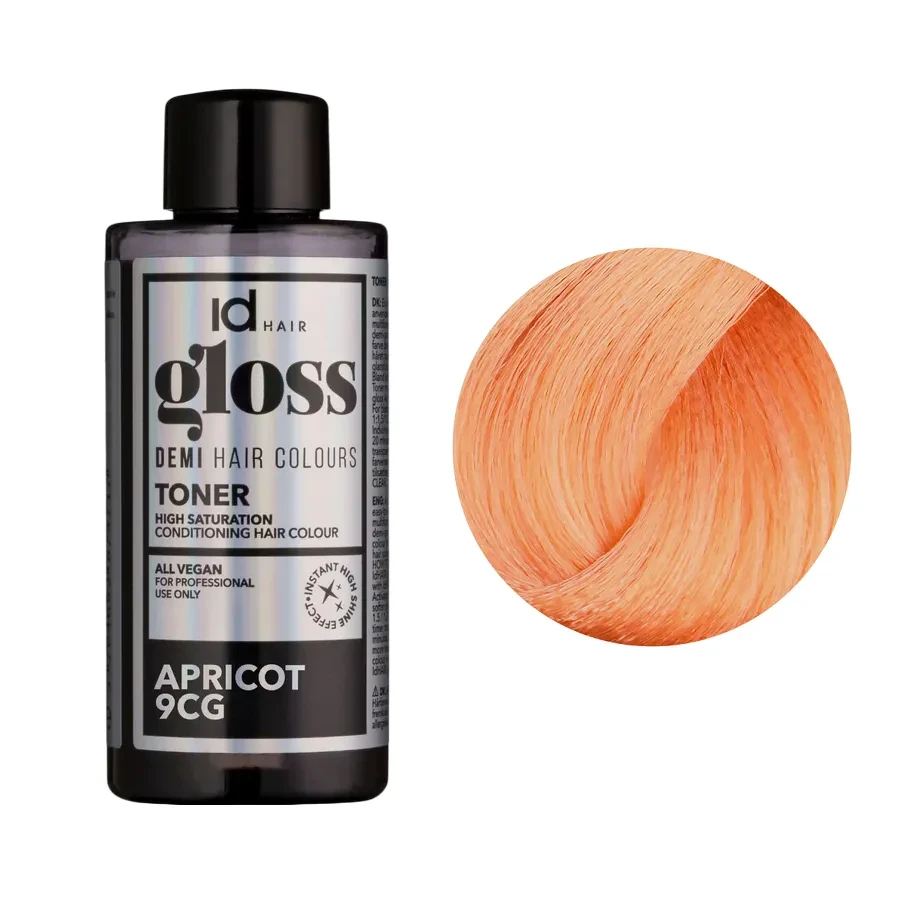 Краска для волос демиперманентная IdHair Gloss Toner 9CG 9.43 Apricot 75 мл Краска для волос демиперманентная IdHair Gloss Toner 9CG 9.43 Apricot 75 мл
