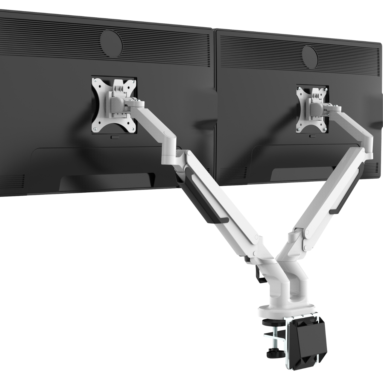 Кронштейн настольно-поворотный FlexiSpot DL2 для двух мониторов от 17 до 32" Белый - фото 6 Кронштейн настольно-поворотный FlexiSpot DL2 для двух мониторов от 17 до 32" Белый - фото 6
