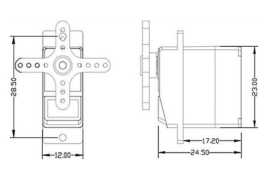 Сервопривід мікро Emax ES09MD цифровий 2,6 кг 0,08 сек 6 В 14,8 г (56975) - фото 3