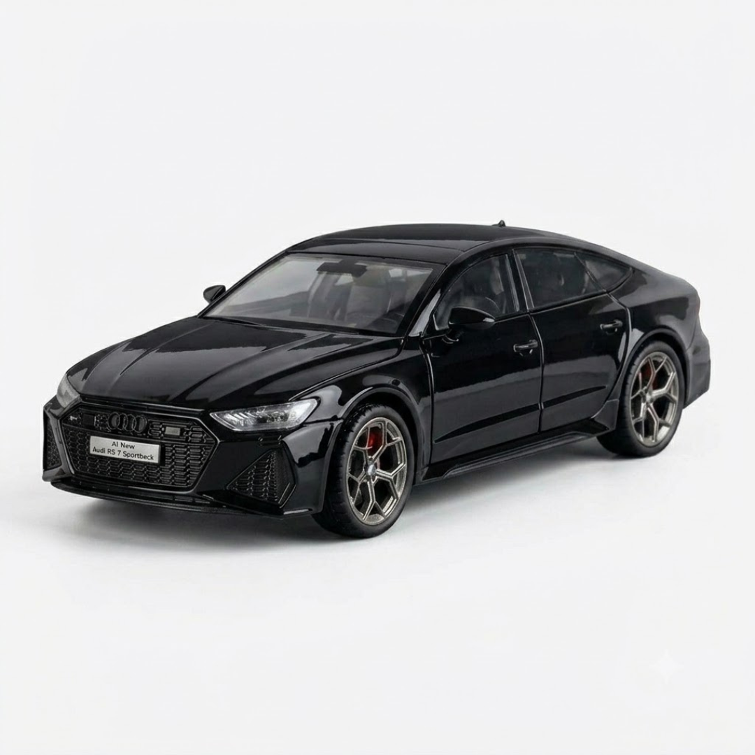 Іграшкова машинка Audi RS7 1:24 зі світловими і звуковими ефектами інерційна 21х8,5х6 см Чорний (MG00048-3)