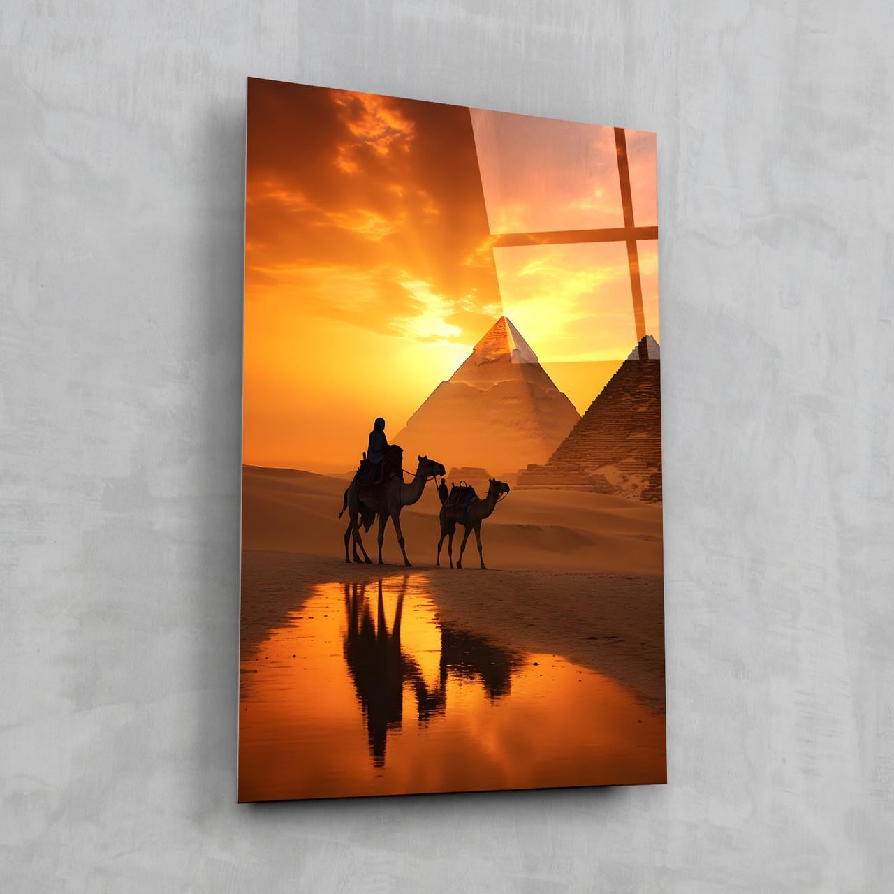 Картина на стекле NovellaPrint Закат над пирамидой 80х120 см (555.4)