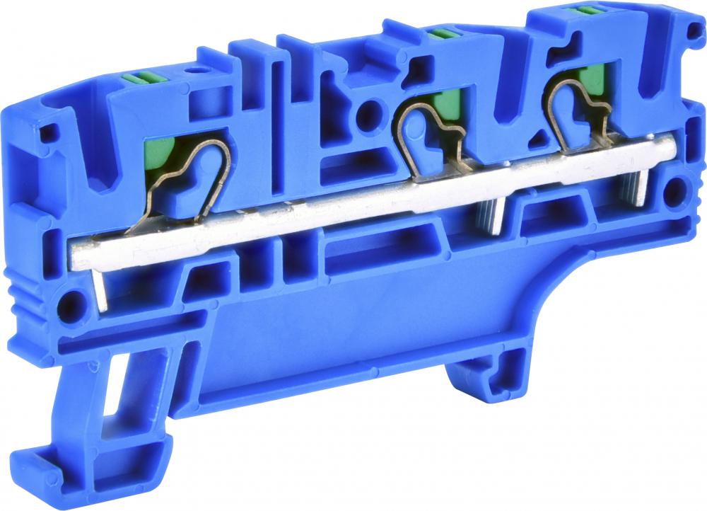 Клемма пружинная наборная ETI ESH-EFC.4/1+2B push-in 32А 4 мм2 71,8x6,2x39,2 мм Синий (3903258)
