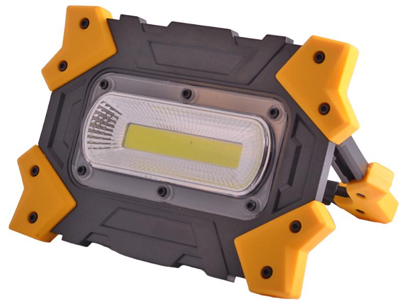 Прожектор світлодіодний з акумулятором Lemanso LMP86 USB COB LED 10W 930Lm 6500K IP44