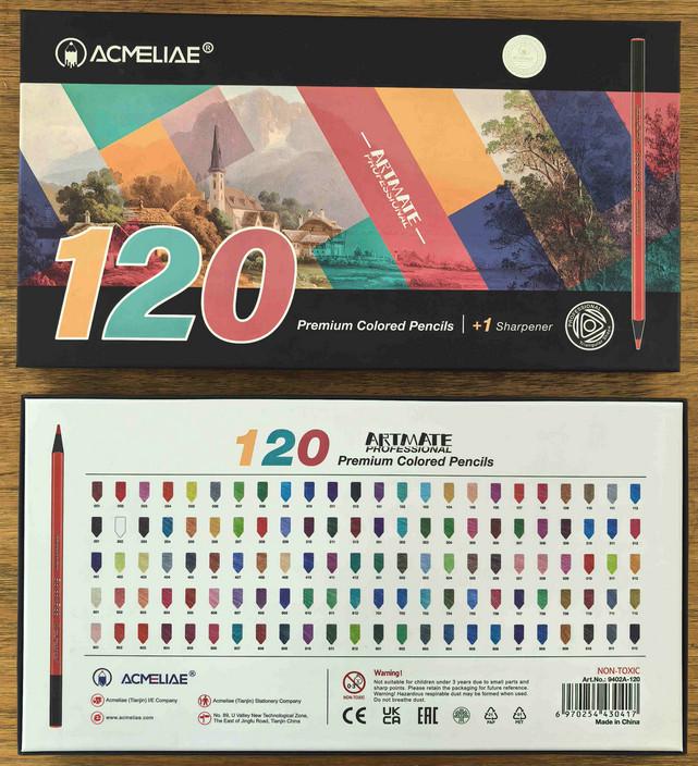 Набір кольорових олівців Acmeliae Premium чорне дерево 120 кольорів - фото 3